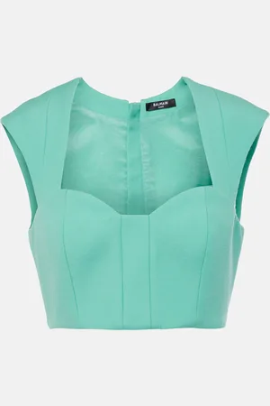 Balmain Wool crop top