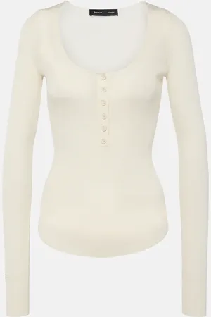 Proenza Schouler Boyd ribbed-knit Henley shirt