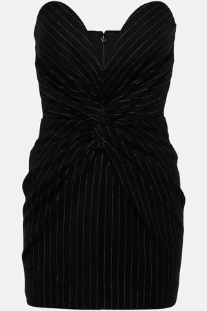 ALEX PERRY Pinstripe strapless minidress