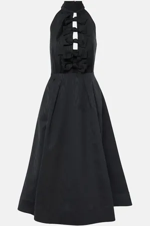 Rebecca Vallance Charaya bow-detail halterneck midi dress