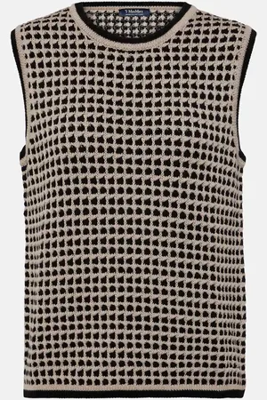 Max Mara Fleres patterned cotton sweater vest