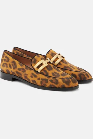 Aquazzura Brandi leopard-print leather loafers