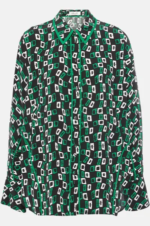 Diane von Furstenberg Alona printed crÃªpe shirt