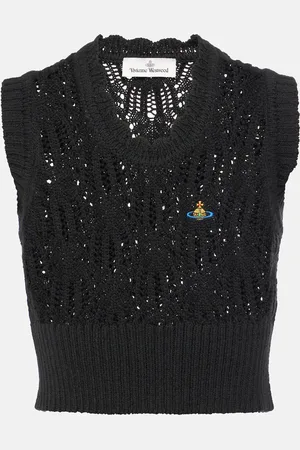 Vivienne Westwood Samantha open-knit wool crop top