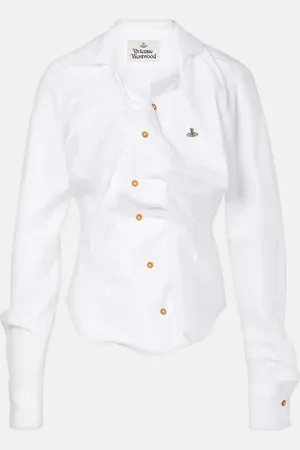 Vivienne Westwood Drunken gathered cotton shirt