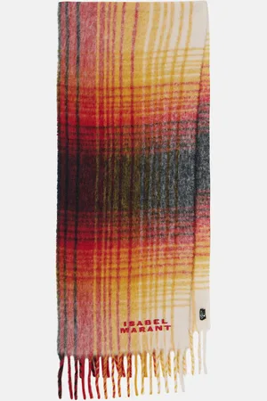 Isabel Marant Firny checked wool-blend scarf