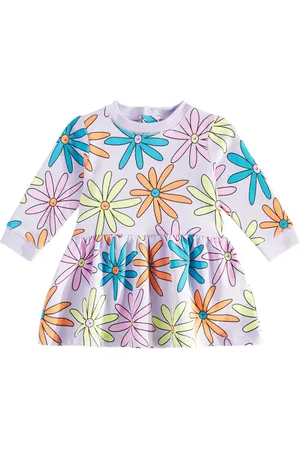 Stella McCartney Baby floral cotton jersey sweatshirt dress