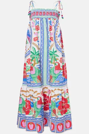 Farm Rio Floral cotton midi dress