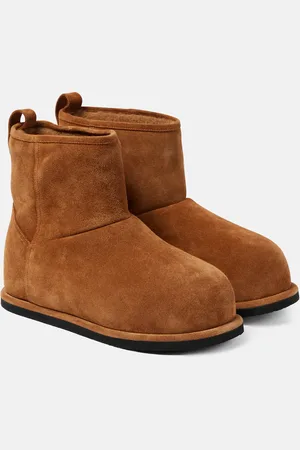 Amina Muaddi Heidi shearling-lined suede ankle boots
