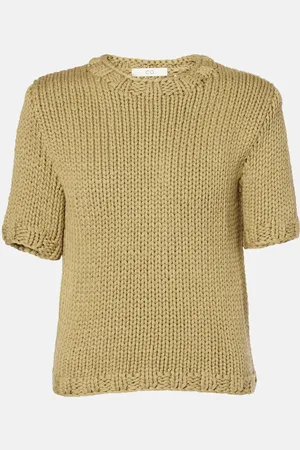 CO Ribbed-knit tton-blend top