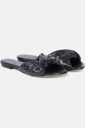 Bottega Veneta Blink Intrecciato leather slides