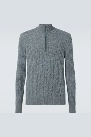 Loro Piana Treccia cashmere half-zip sweater