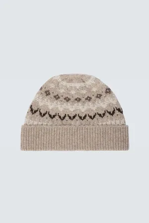 Loro Piana Alpe Pile Fair Isle cashmere beanie