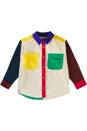 Bobo Choses Bobo Square colorblocked corduroy shirt