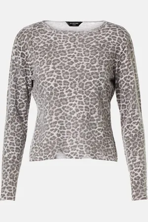 Balenciaga Distressed leopard-print jersey sweater