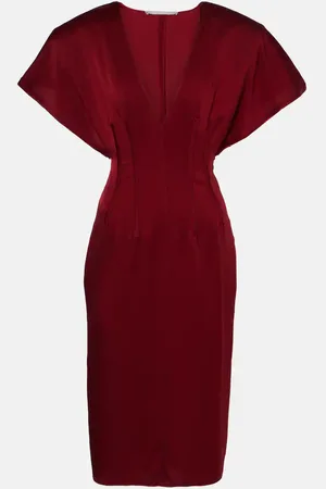 Stella McCartney Draped satin midi dress