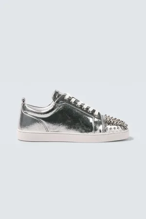 Christian Louboutin Louis Junior metallic leather sneakers