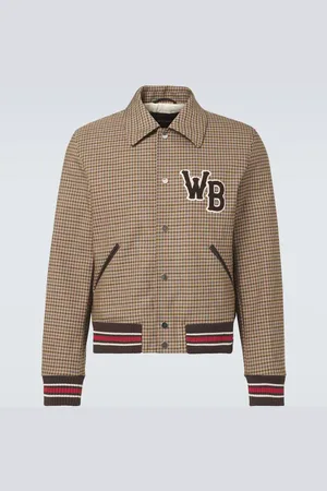 WALES BONNER Homecoming checked varsity jacket