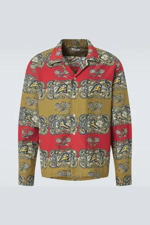 BODE Tennis Court printed cotton and silk shirt
