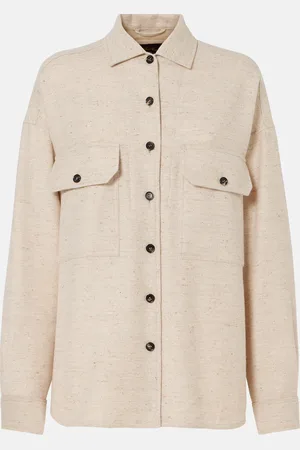 Loro Piana Jenna wool-blend tweed overshirt