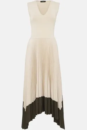 Joseph Dura asymmetric plissÃ© midi dress