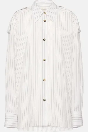 Khaite Tamal pinstriped oversized cotton shirt