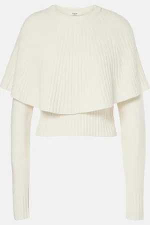 Chloé ChloÃ© Caped wool and cashmere top