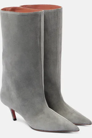 Amina Muaddi Fiona 60 suede boots