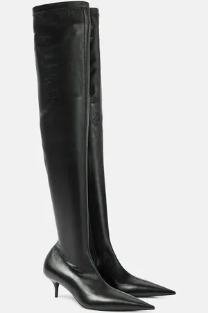 Balenciaga Avenue leather over-the-knee boots
