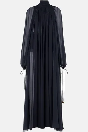 Chloé ChloÃ© Gathered silk georgette maxi dress