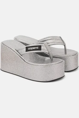 COPERNI Glitter wedge thong sandals