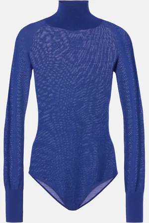 Alaïa AlaÃ¯a Sheer turtleneck wool bodysuit
