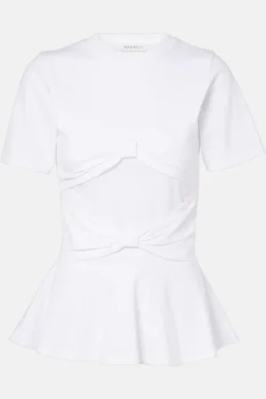 Nina Ricci Bow-detail jersey T-shirt