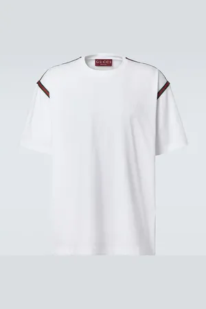 Gucci Embroidered cotton jersey T-shirt