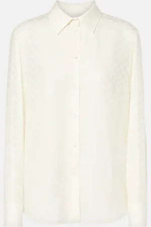 Gucci GG silk crÃªpe shirt