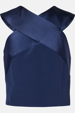 Balmain Satin crÃªpe top