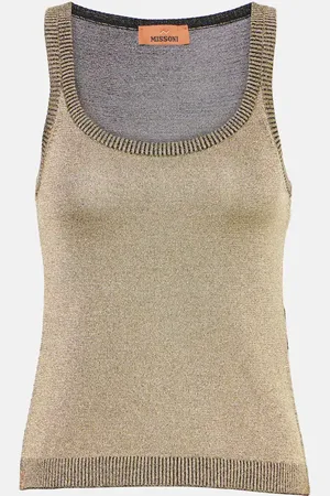 Missoni Knitted lamÃ© tank top