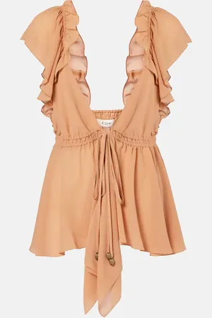 Chloé ChloÃ© Ruffled silk chiffon top