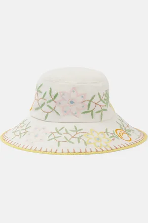 ALÉMAIS AlÃ©mais Olivia embroidered linen bucket hat