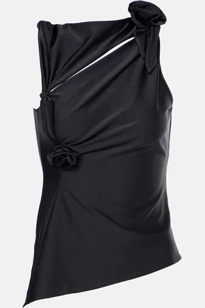 COPERNI Floral-appliquÃ© asymmetric top