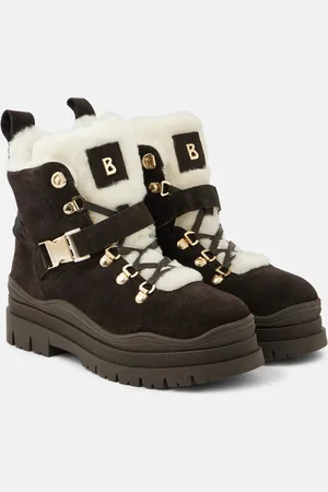 Bogner Arosa shearling-trimmed suede ankle boots