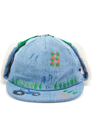 Stella McCartney Embroidered denim hat