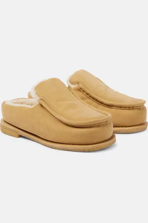 J.W.Anderson Shearling-lined suede mules