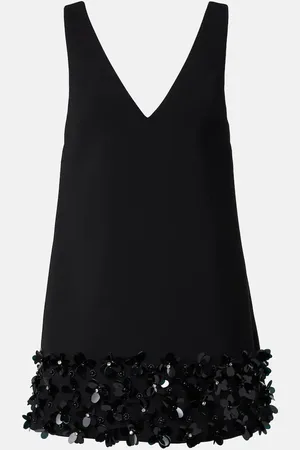 Self-Portrait Embellished crÃªpe minidress