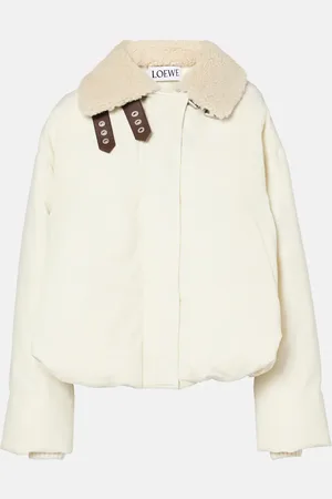 Loewe Shearling-trimmed cotton-blend puffer jacket