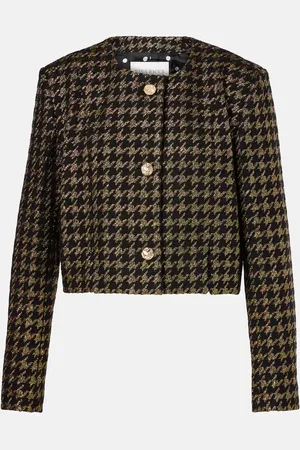 Nina Ricci Houndstooth lamÃ© tweed jacket