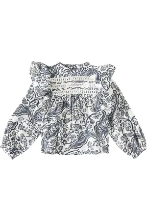 The New Society Jaipur ruffled paisley cotton blouse