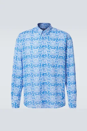 Vilebrequin Printed cotton voile shirt