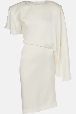 Stella McCartney Asymmetric crÃªpe satin midi dress
