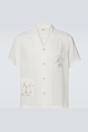 BODE Skiers linen bowling shirt